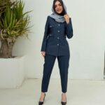 کتشلوار مروارید سرمه ای
